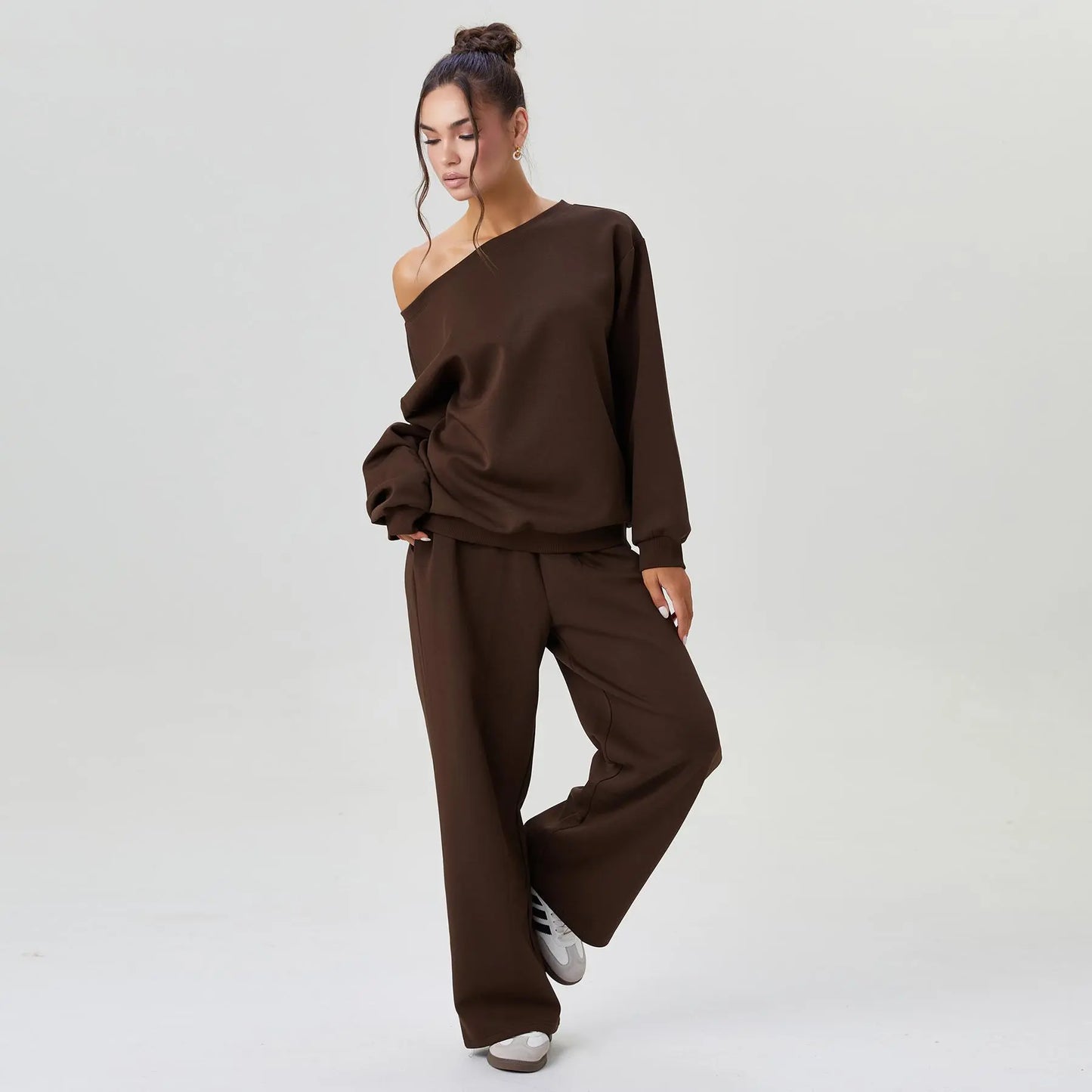 Off-Shoulder Lounge Co-Ord Set